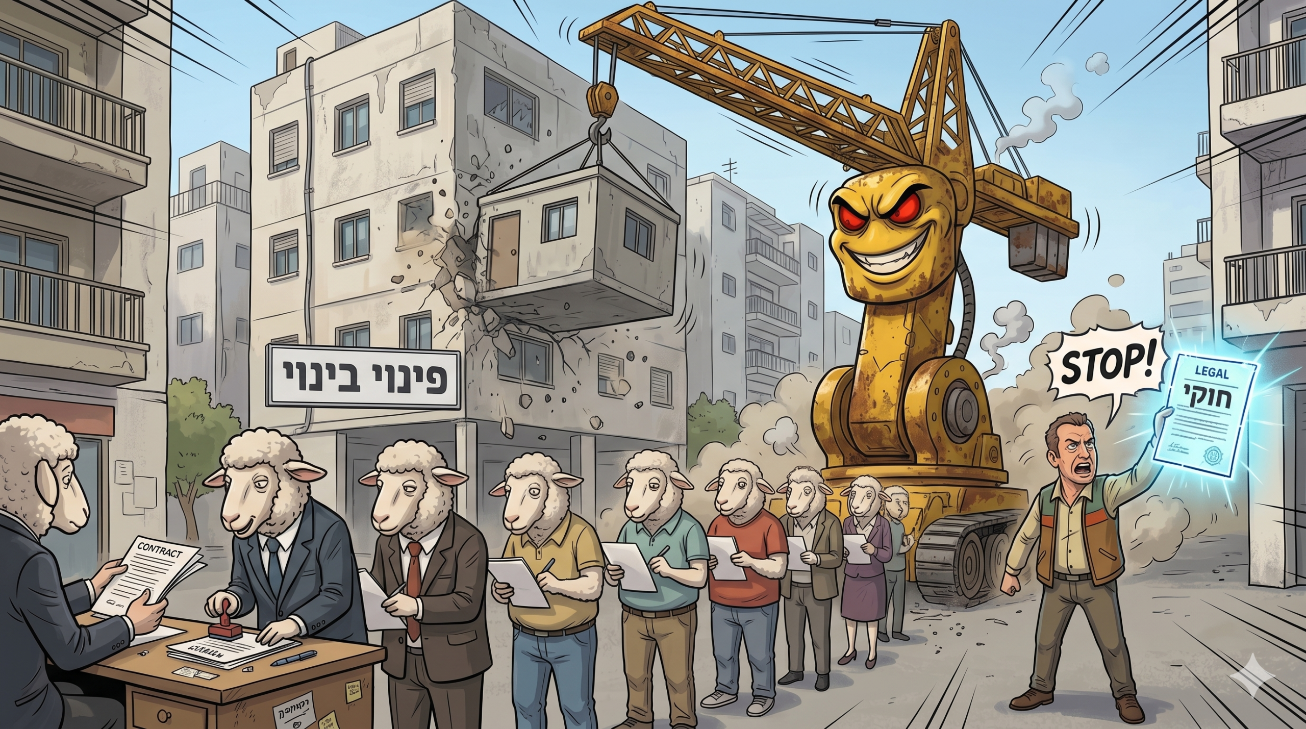 You are currently viewing בעלי דירות גדולות בפרוייקט פינוי-בינוי או תמ"א ? תפסיקו לחתום כמו כבשים !